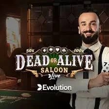 Dead or Alive: Saloon slot logo by Evolution at Bwin Casino