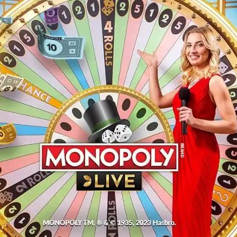 Official Live Dealer logo: Monopoly Live by Evolution at Bwin Casino