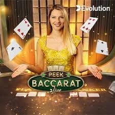 Peek Baccarat online game logo by Evolution on bwin-casino.be